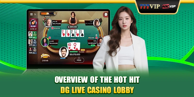 Overview of the hot hit DG live casino lobby