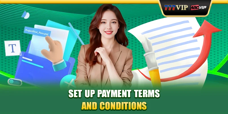 Set up payment terms and conditions